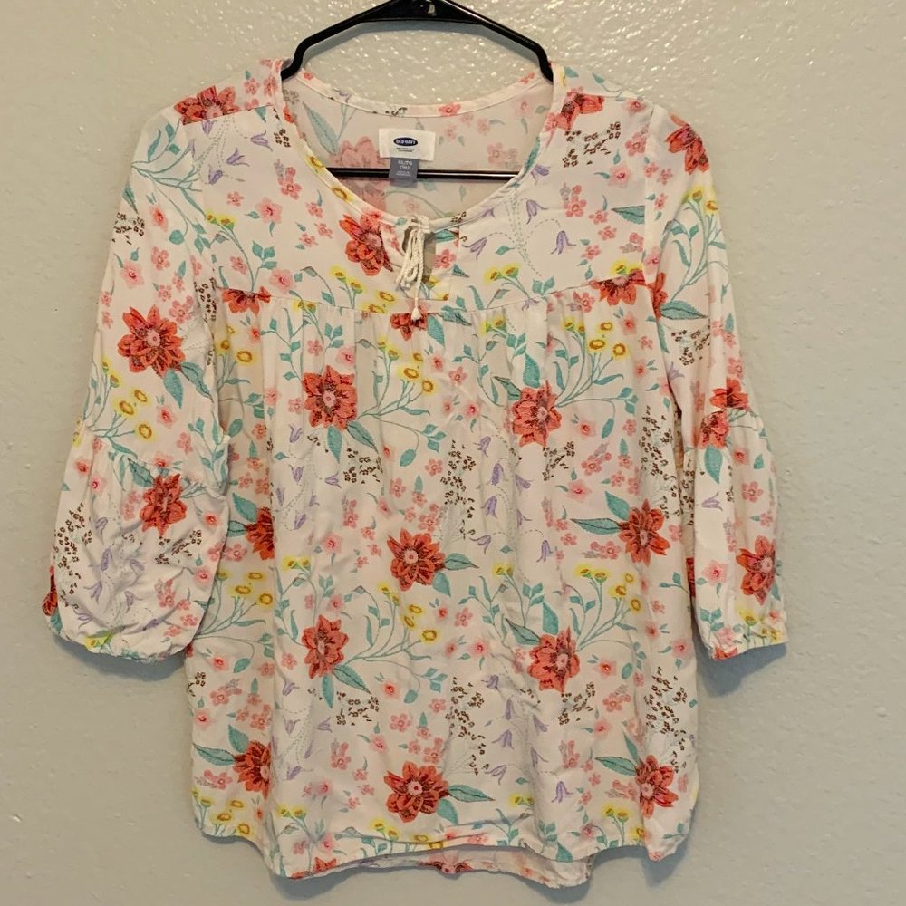 Old Navy FLoral Baby Doll Boho Top (XL) Extra Large